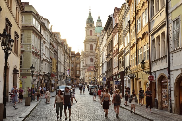 ulice v centru Prahy